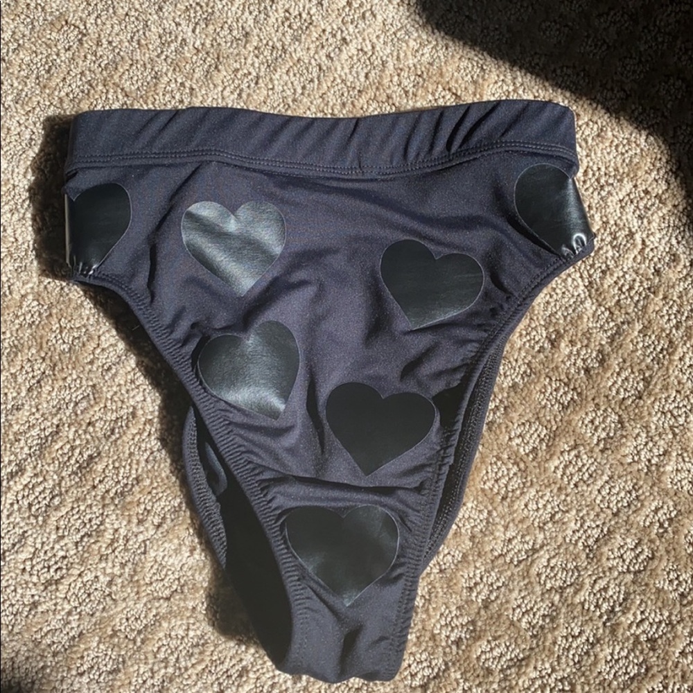 Rad pole wear cheeky high cut heart bottoms